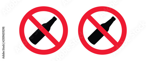 Tableau sur toile No alcohol sign