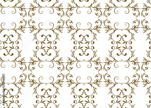 Decorative vintage floral seamless pattern, vector ornamental background, wallpaper, paper, textile