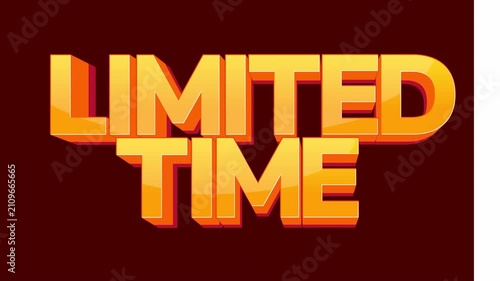 Limited Time Animated Promotional Text with Transparent Background