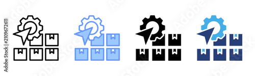 Картината върху платно Precision icon set multiple style collection