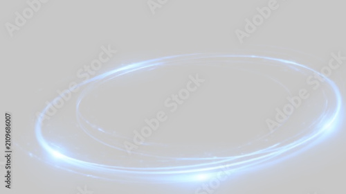 Obraz na płótnie Magic Energy Circle PNG with Blue Plasma Glow, Neon Portal Effect, Transparent Isolated Background for Fantasy Illustration and Sci Fi Artwork