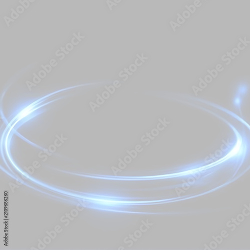 Obraz na płótnie Abstract Portal Ring PNG with Electric Blue Glow, Plasma Sparks, Transparent Isolated Background for Futuristic Graphic Design and Visual Effects