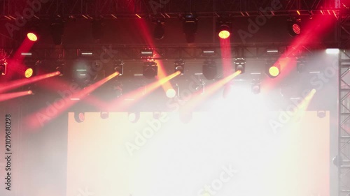 Professional concert lighting and stage rigging with LED screen