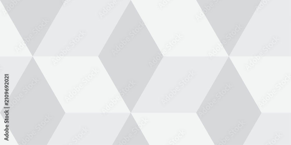 Fototapeta premium Seamless white geometric cube creative concept triangle overlapping overlap square technology texture. geometric digital cubes fabric and wallpaper grid block texture background.
