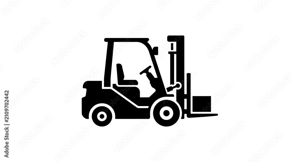 Naklejka premium Forklift Icon Vector