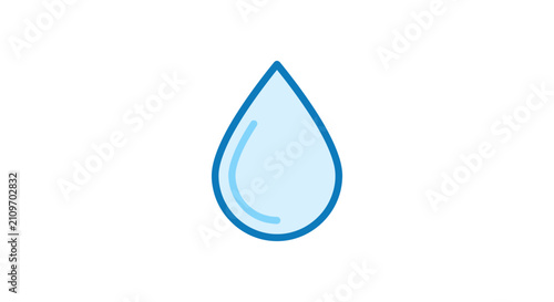 Water Drop Flat Vector Icon