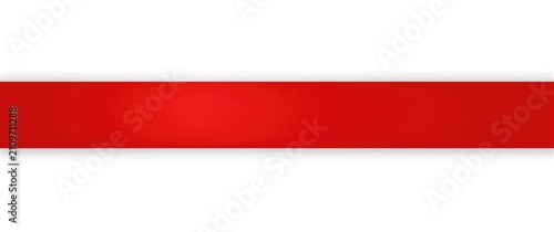 Red Satin Ribbon Isolated on White Background with Glossy Finish