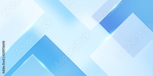 Abstract geometric background with flowing light blue and white shapes, modern digital design aesthetic.