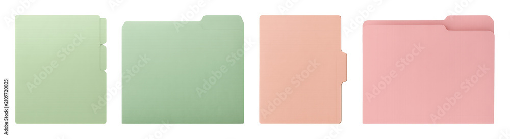 Obraz premium PNG Colorful pastel file folders on transparent background
