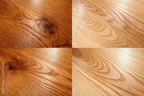 Canvastavla Wood Surface Textures Displayed in Four Quadrants with Varied Grain Patterns