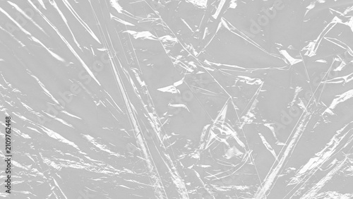 Photography Crumpled transparent white plastic