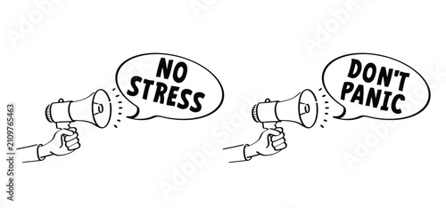 Cuadro en lienzo No stress or don't panic and relax