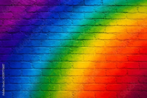 Vibrant horizontal rainbow color gradient