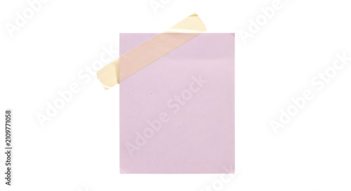 Canvastavla A minimalist purple rectangular card with a beige adhesive tape strip diagonally