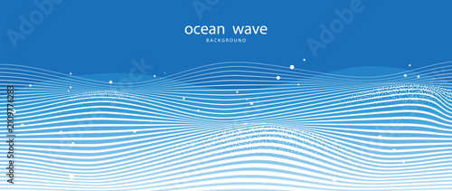Obraz na płótnie Ocean wave background vector