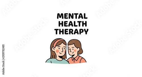 Bild auf Leinwand Mental health therapy concept with two supportive women