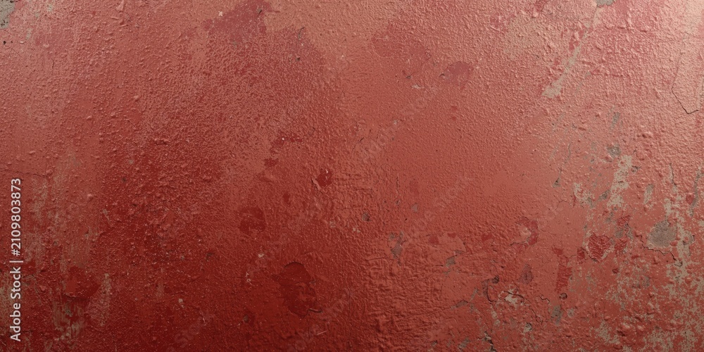 Fototapeta premium Textured Red Wall Surface with Distressed Details
