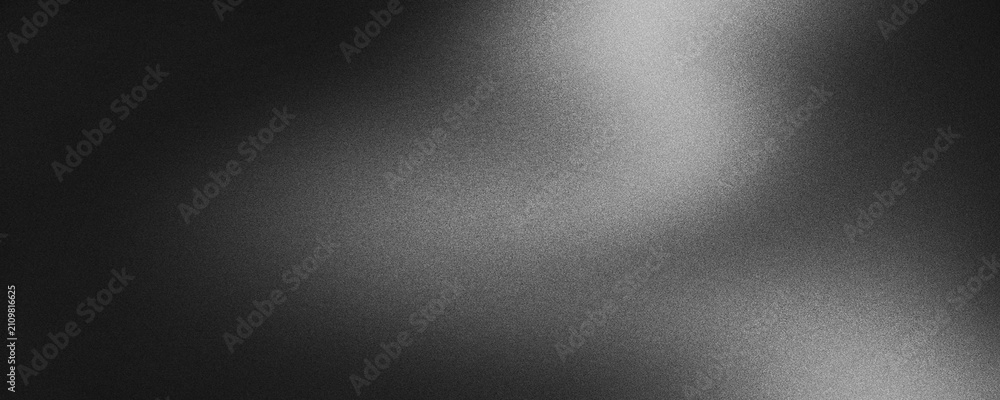 Fototapeta premium Black grainy gradient background, noise texture blurred dark grey header backdrop, poster, banner, cover design 