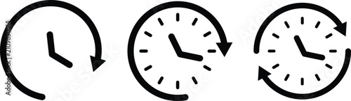 Fotografie Clock history icon set