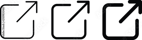Foto External link icon set