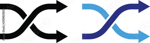 Photos Shuffle arrow icon set