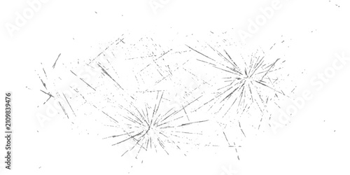 Foto Abstract scientific illustration depicting microscopic crystal structures with sharp, radiating geometric patterns on a white background, suggesting growth and complexity