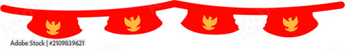 Foto Indonesian Flag Bunting Decoration