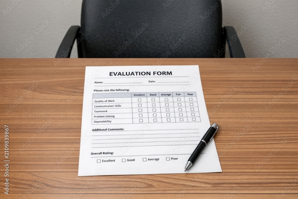 Obraz premium A pen sits on top of a paper on a desk, ready for use