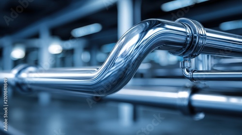 Industrial Steel Pipe in Factory Setting