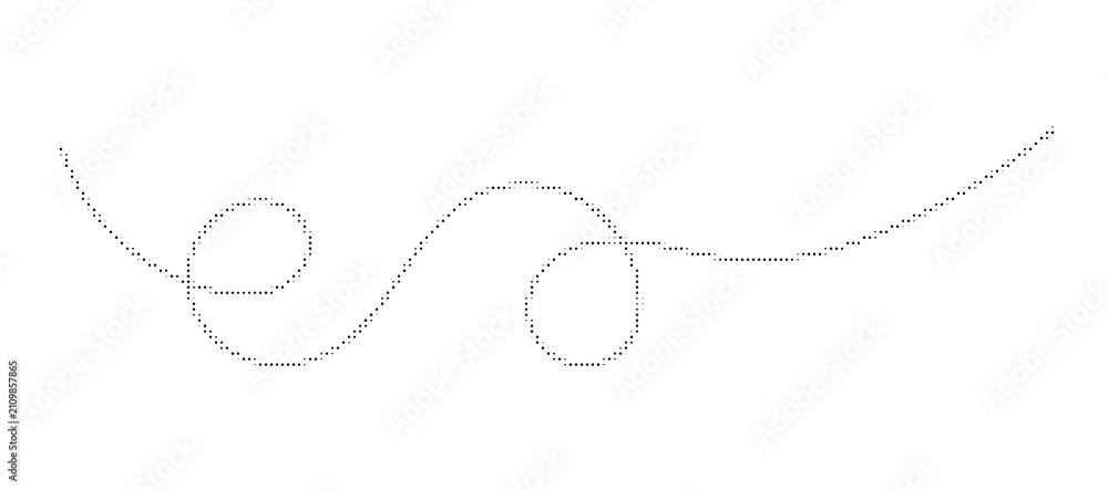 Fototapeta premium Halftone swirl line