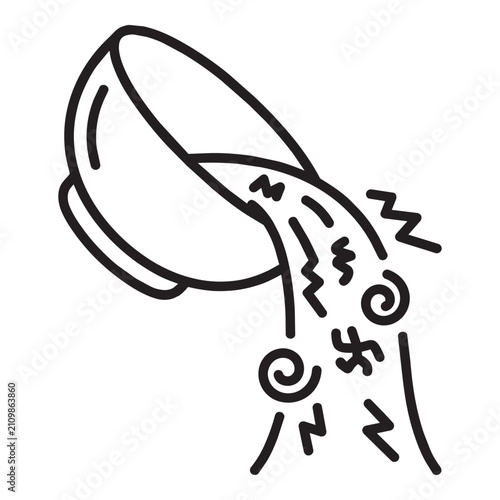 Εκτύπωση καμβά Biblical illustration of a bowl of wrath being poured out representing divine ju