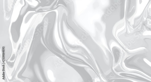Glossy White Liquid Surface...