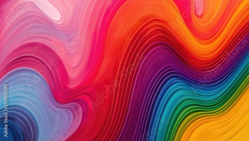 Colorful Fluid Waves Abstra...