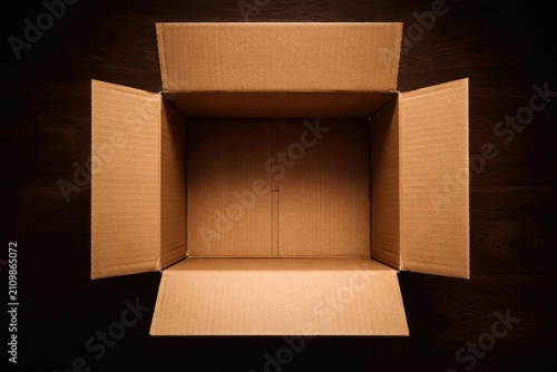 Empty Cardboard Box Viewed ...