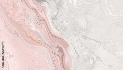 Soft Pink and Gray Marble A...