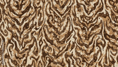 Abstract Brown Wave Pattern...