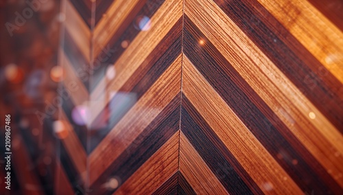 Wooden Chevron Pattern with...