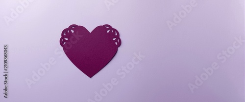 Decorative Maroon Heart Cut...
