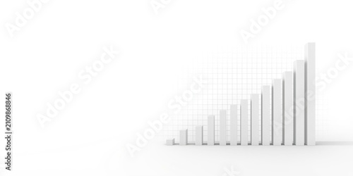 Growing white bar graph on ...