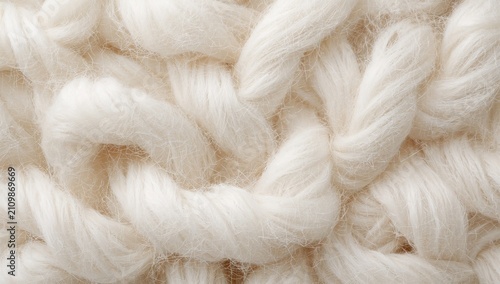 Textured White Wool Ropes i...