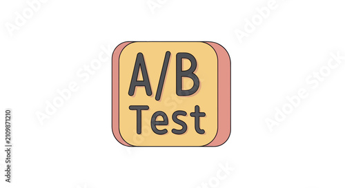 Testing icon for marketing and web development