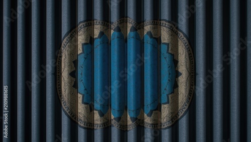 Decorative Blue Pattern on ...
