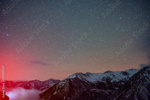 sunrise over the mountains