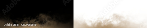 Foto Brown smoke rising on a transparent background creating shapes and patterns in t