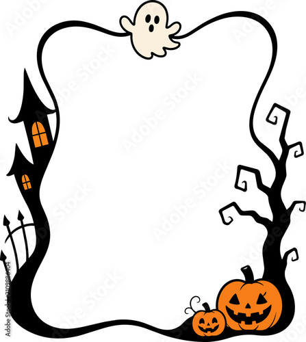 Halloween Whimsical Frame Clipart