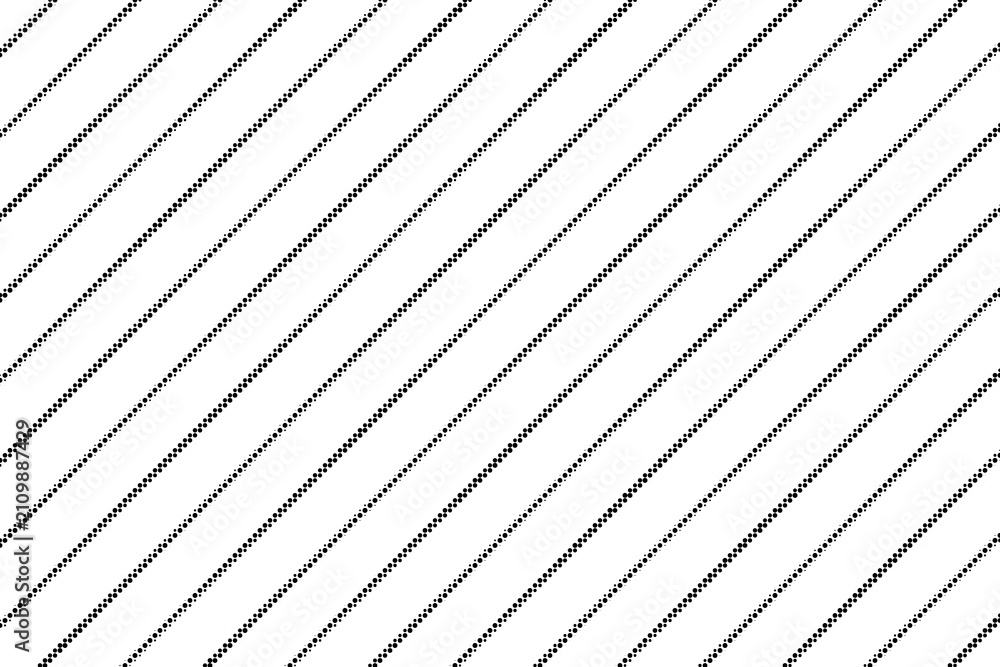 Fototapeta premium Seamless pattern with diagonal stripes made of dots