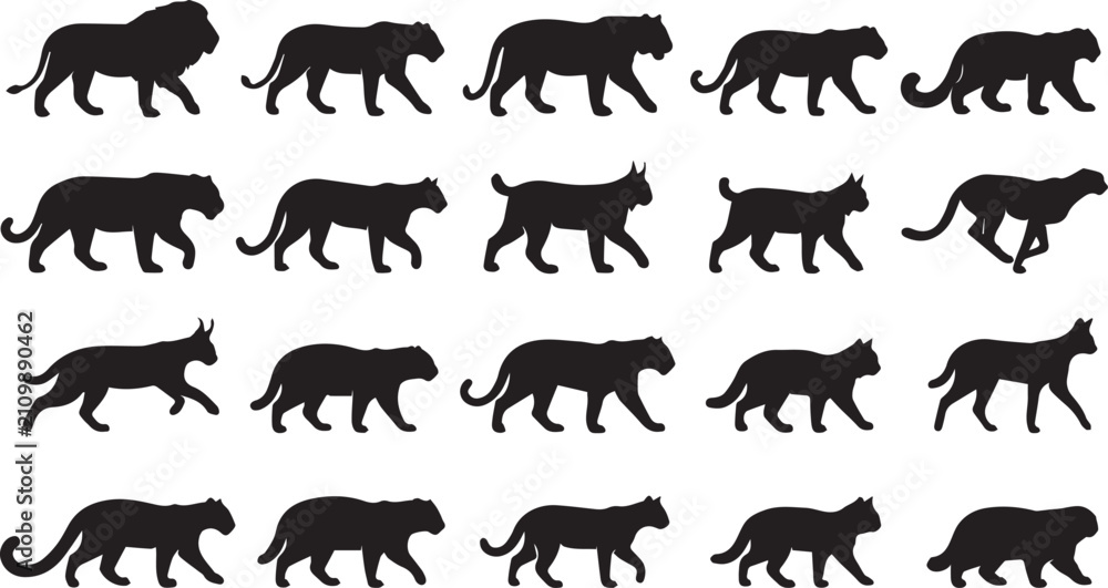 Fototapeta premium animals silhouettes vector
