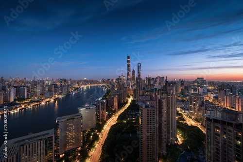 Photography new york city skyline at sunset