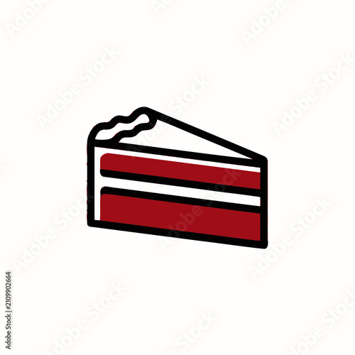 Obraz na plátne A Slice of Red Velvet Cake