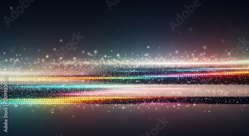 Abstract background, featuring horizontal streaks, of vibrant colorful, light set., containing and more., solid collection